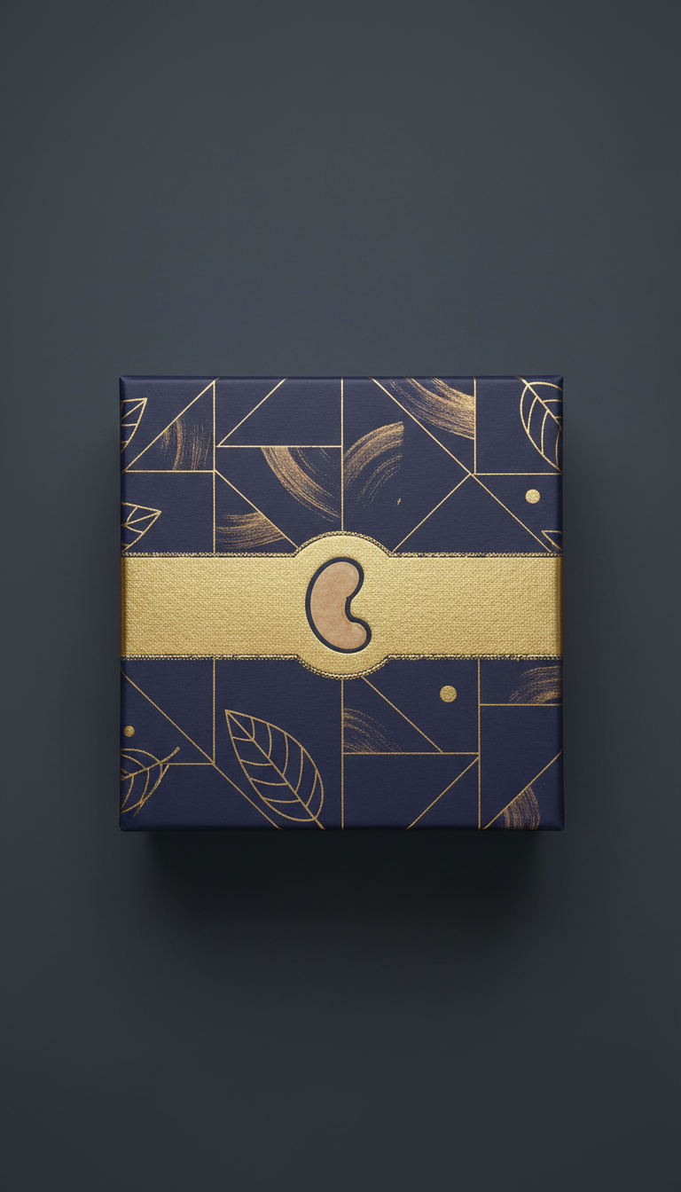 Konkan Coast Cashew Gift Box Gold Foil